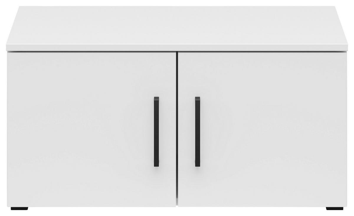 AUFSATZSCHRANK 70/35/40 cm   - Weiss/Schwarz, Modern, Holzwerkstoff/Kunststoff (70/35/40cm) - Carryhome