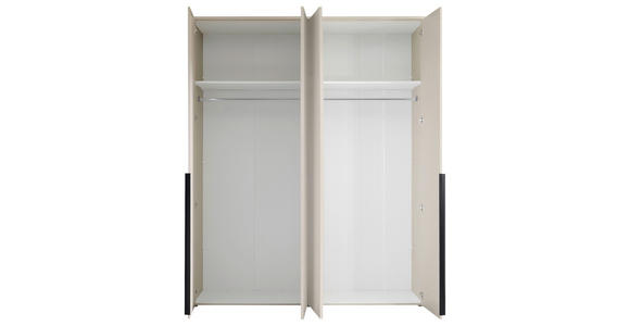 DREHTÜRENSCHRANK  in Kaschmir  - Kaschmir/Schwarz, MODERN, Holzwerkstoff/Kunststoff (180/225/52cm) - Carryhome