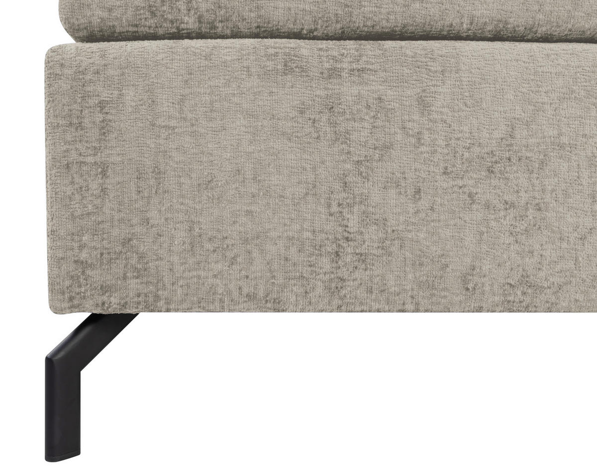 BOXSPRINGBETT 160/200 cm  in Hellgrau  - Hellgrau/Schwarz, Design, Textil/Metall (160/200cm) - Esposa
