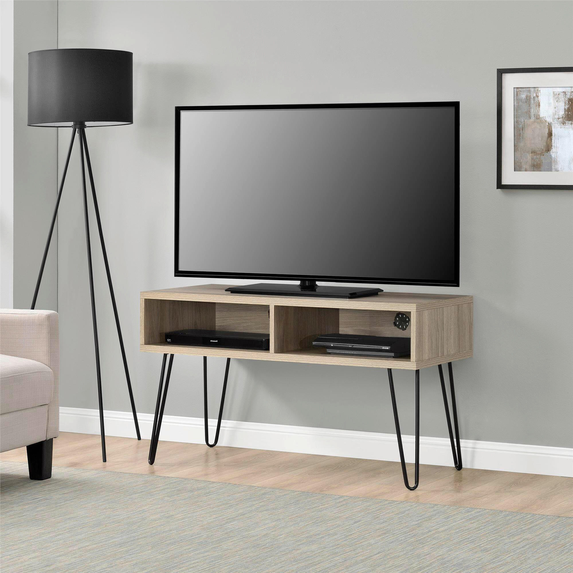 LOWBOARD Owen  in 107/63/50 cm  - Eichefarben/Schwarz, Design, Holzwerkstoff/Metall (107/63/50cm) - MID.YOU