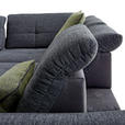 ECKSOFA Dunkelgrau Chenille  - Chromfarben/Dunkelgrau, Design, Textil (242/313cm) - Xora