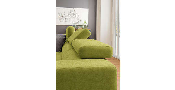 ECKSOFA  in Chenille Hellgrün  207/301 cm  - Chromfarben/Hellgrün, Design, Textil (207/301cm) - Xora