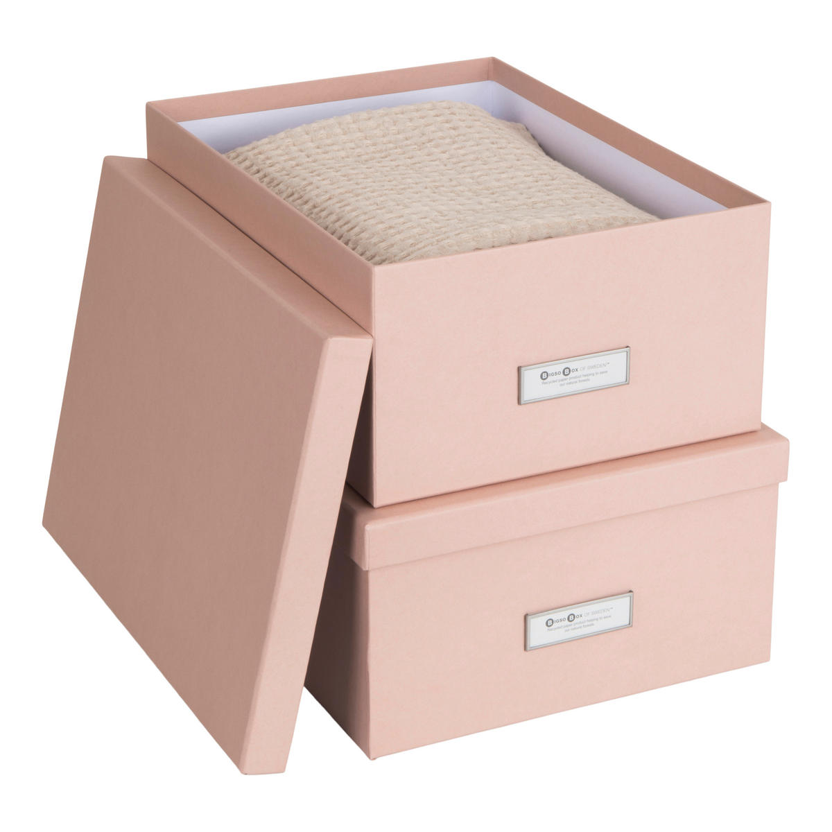 AUFBEWAHRUNGSBOX 36.5/26.5/14.5 cm  - Pink, Basics, Karton/Papier (36.5/26.5/14.5cm)