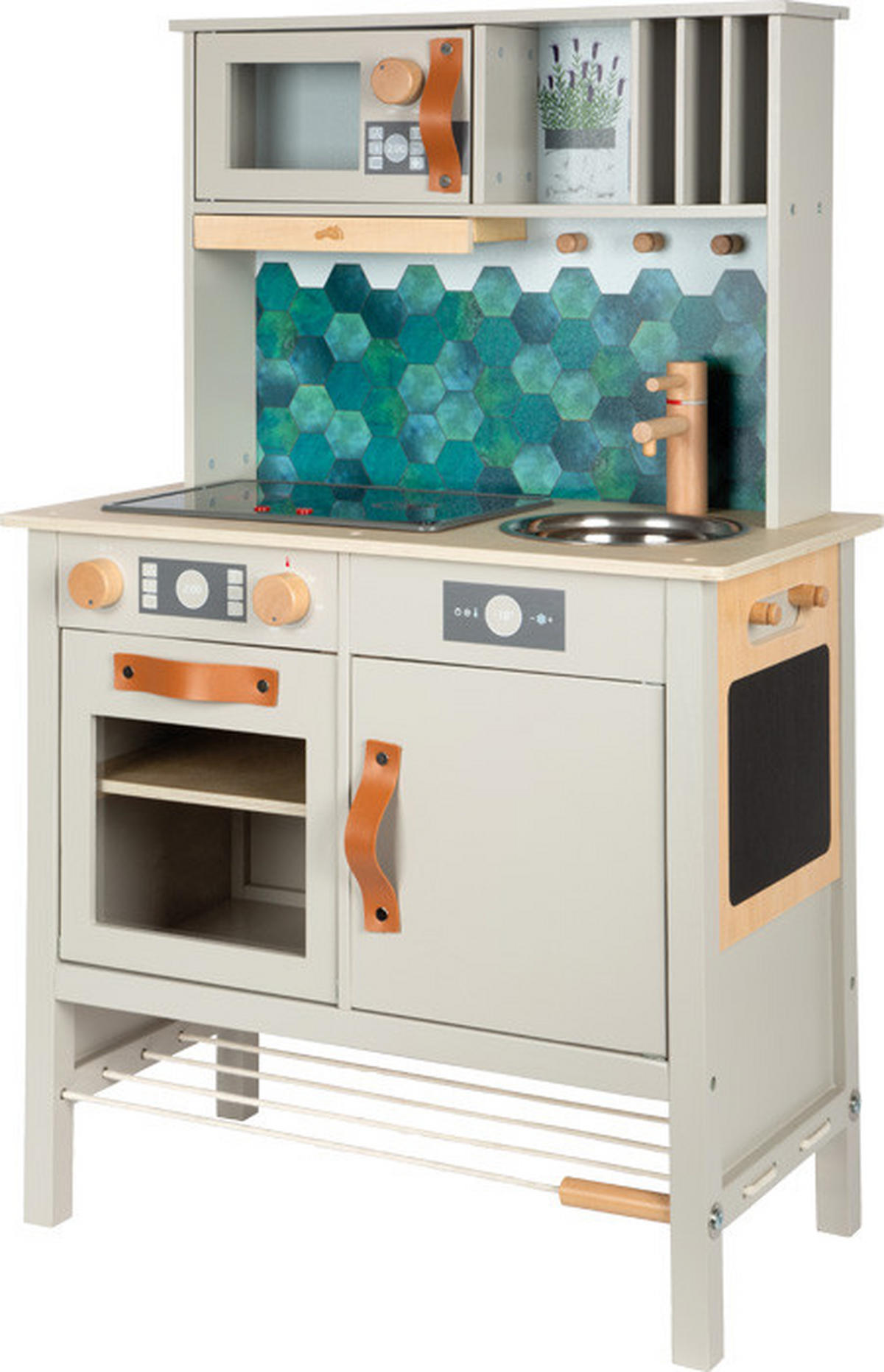 KINDERKÜCHE  - Hellgrau, Basics, Holz/Metall (57/87/28cm) - small foot