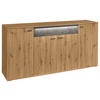 SIDEBOARD  in 183,7/88,6/43,8 cm  - Dunkelgrau/Eiche Artisan, Design, Holzwerkstoff/Stein (183,7/88,6/43,8cm) - SetOne by Musterring