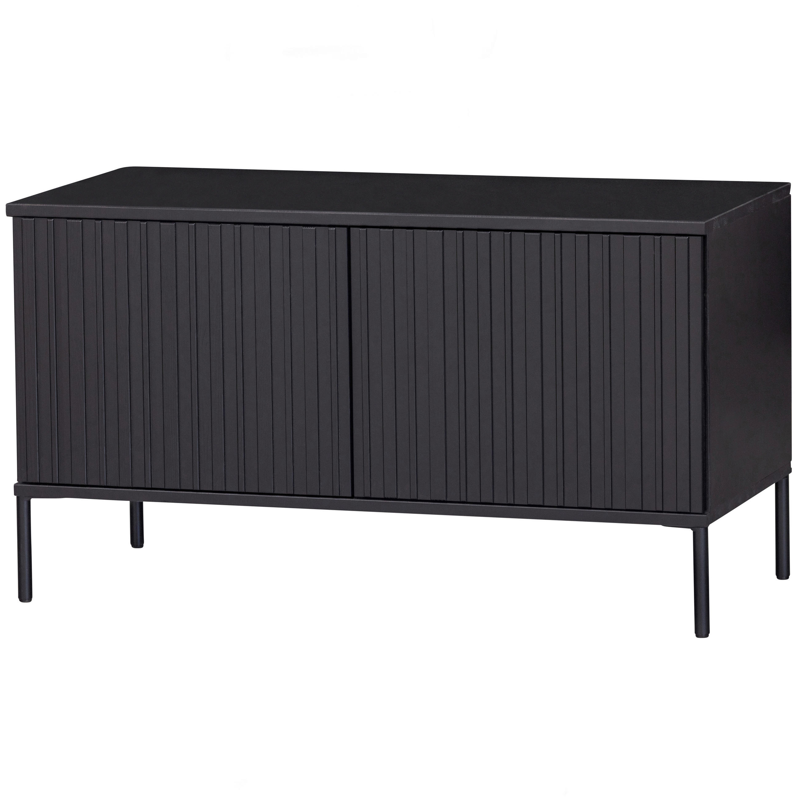 Livetastic Lowboard Gravure Schwarz 100x56x44 cm