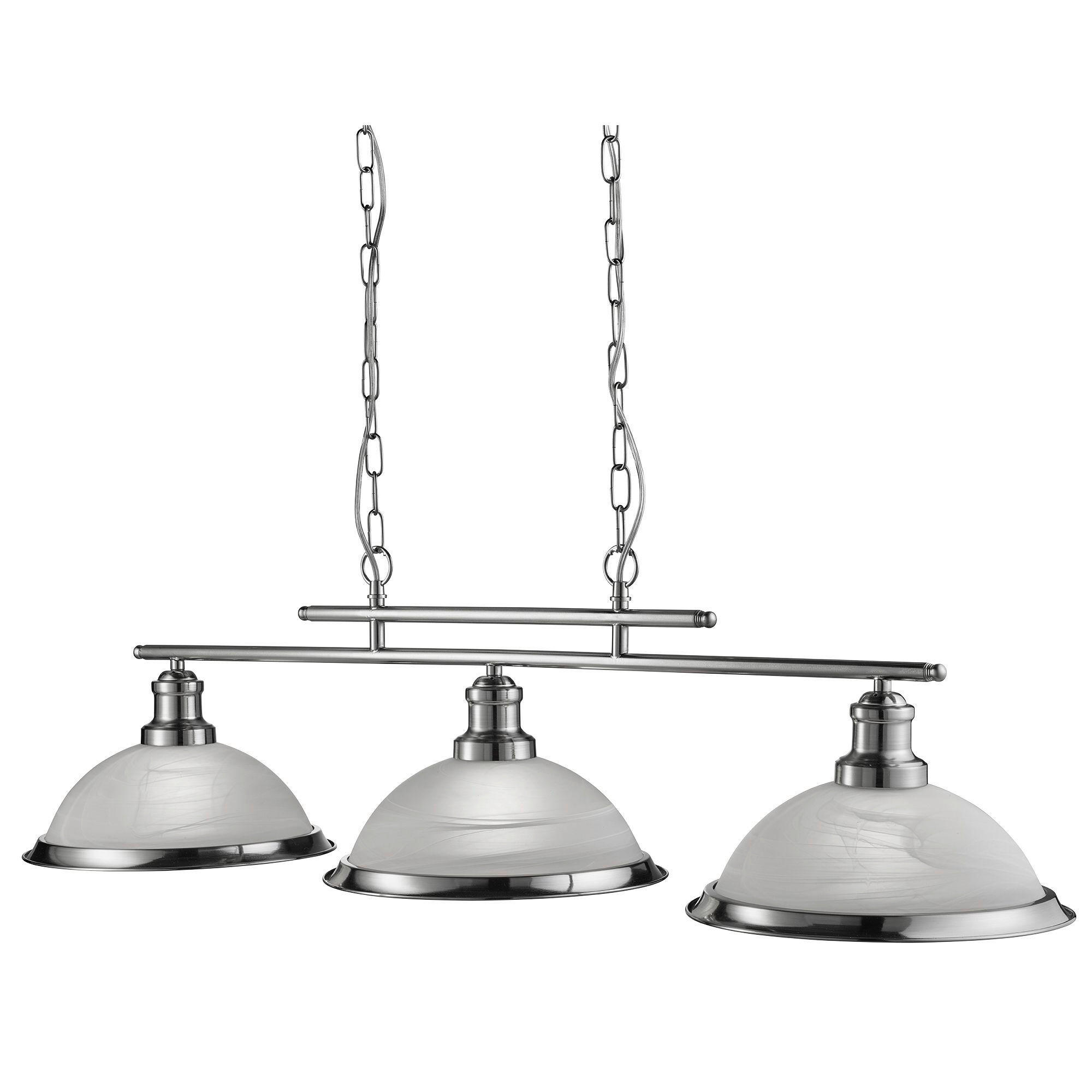 HÄNGLAMPA Bistro 100/82/28 cm  - vit/silver, Design, metall/glas (100/82/28cm)