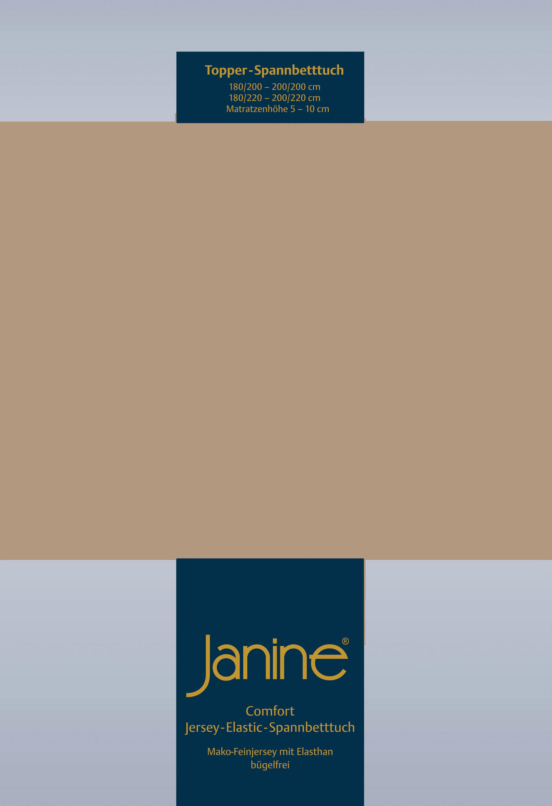 TOPPER-SPANNBETTTUCH Jersey  - Hellbraun, Basics, Textil (150/200/10cm) - Janine