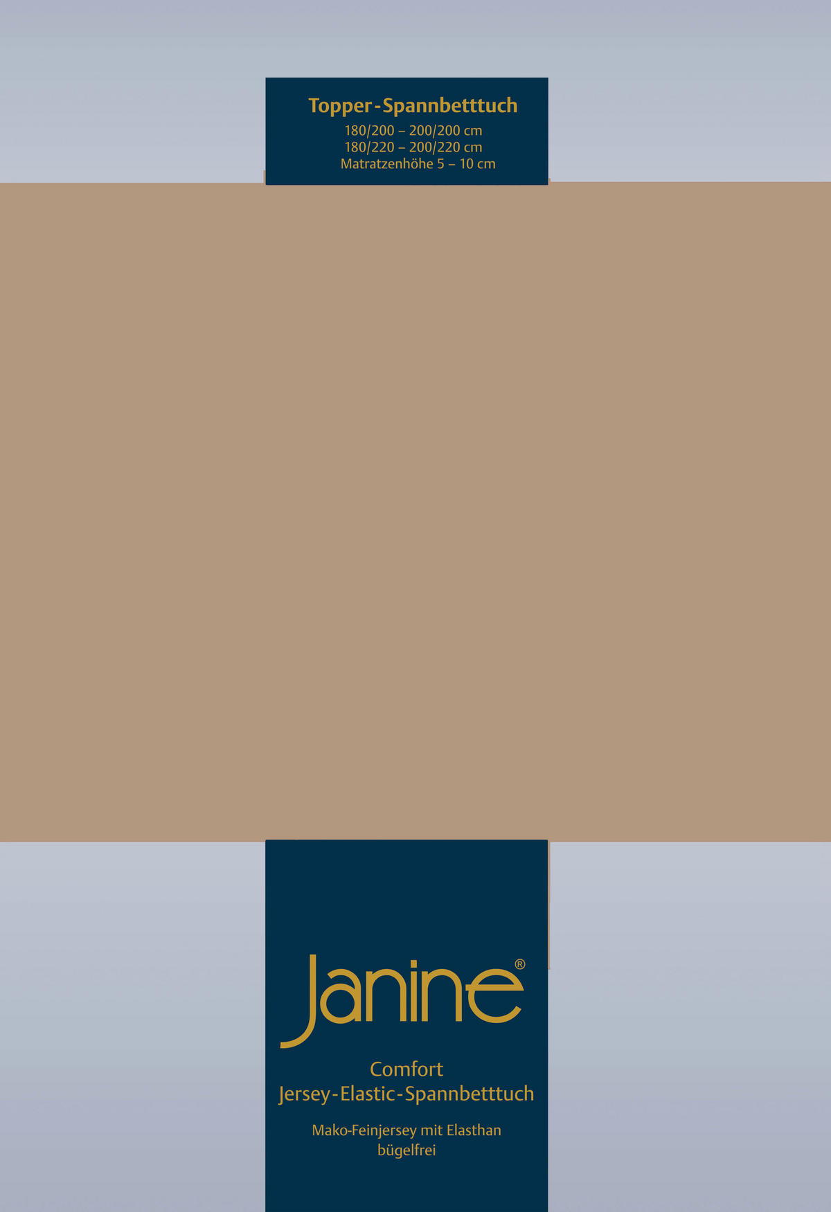 TOPPER-SPANNBETTTUCH Jersey  - Hellbraun/Beige, Basics, Textil (200/200/10cm) - Janine