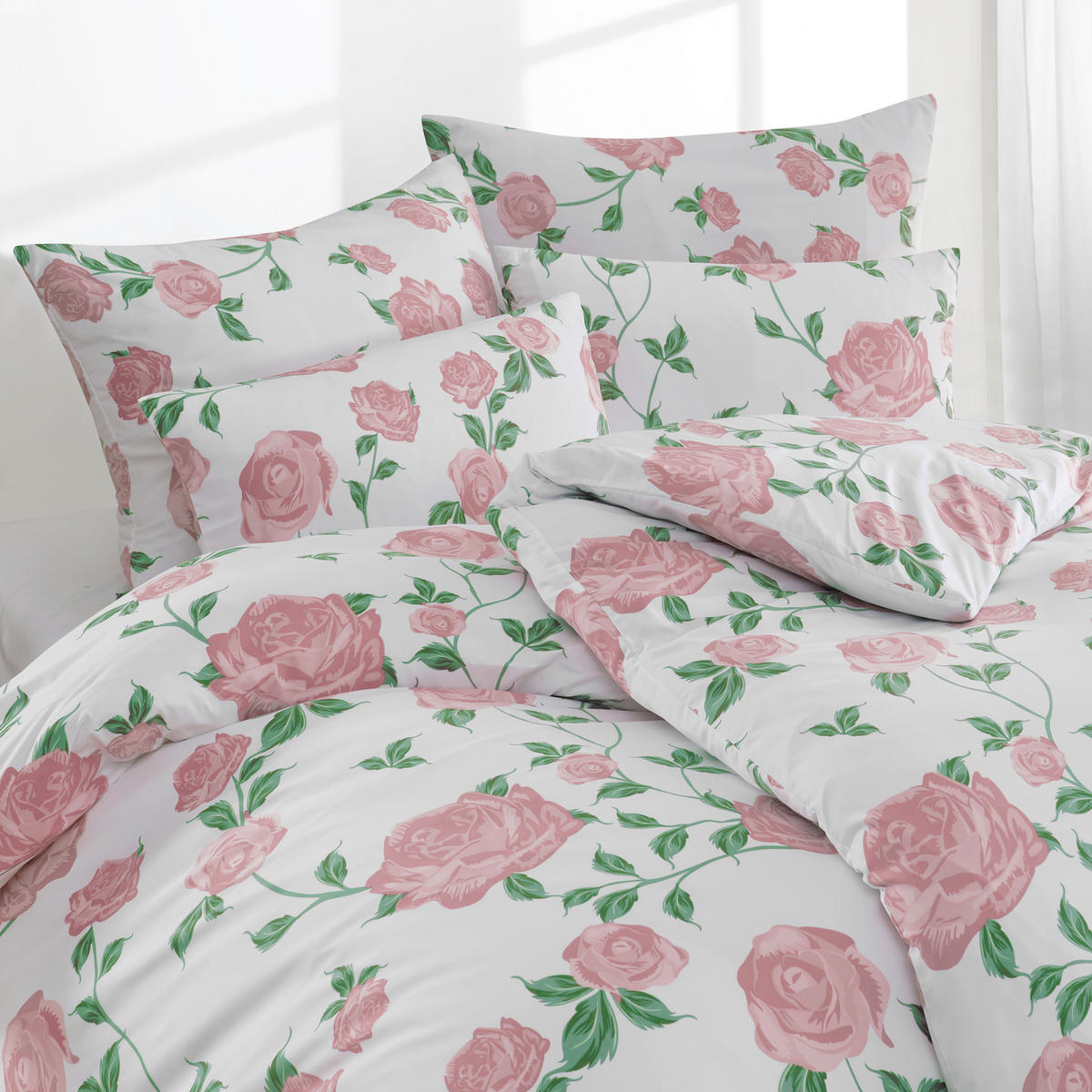 BETTWÄSCHE 140/200 cm  - Rosa, KONVENTIONELL, Textil (140/200cm) - Florella