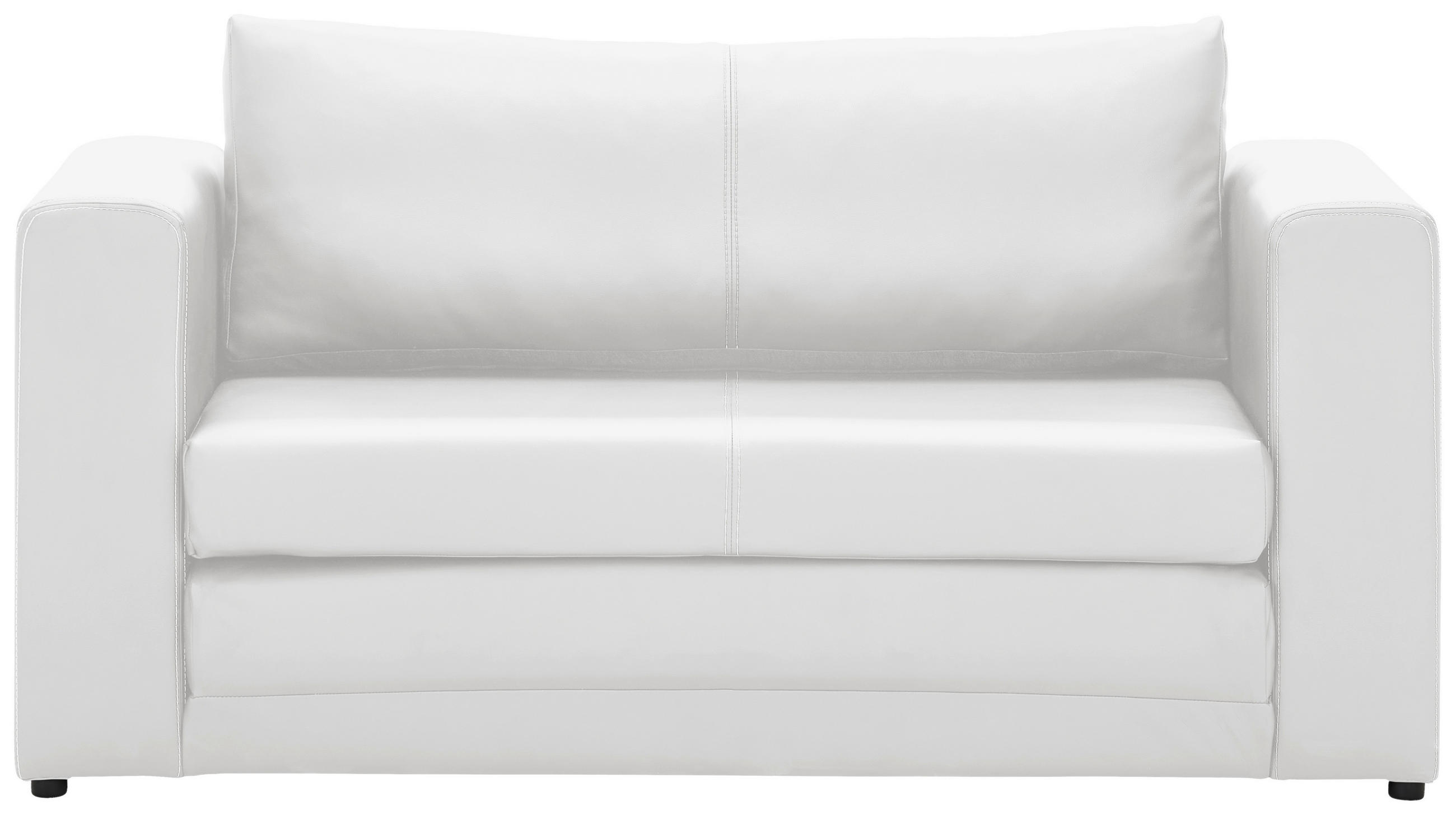 SCHLAFSOFA Lederlook Weiß  - Schwarz/Weiß, Design, Kunststoff/Textil (150/78/70cm) - Livetastic