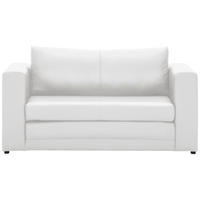 SCHLAFSOFA Lederlook Weiß  - Schwarz/Weiß, Design, Kunststoff/Textil (150/78/70cm) - Livetastic