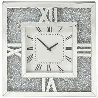 ZIDNI SAT   60,5/60,5/5 cm       - bijela/srebrne boje, Trend, staklo/drvni materijal (60,5/60,5/5cm) - Xora