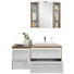 BADEZIMMER - Eichefarben/Weiß, Design, Glas/Keramik (125cm) - Sadena BADEZIMMER - Eichefarben/Weiß, Design, Glas/Keramik (125cm) - Sadena