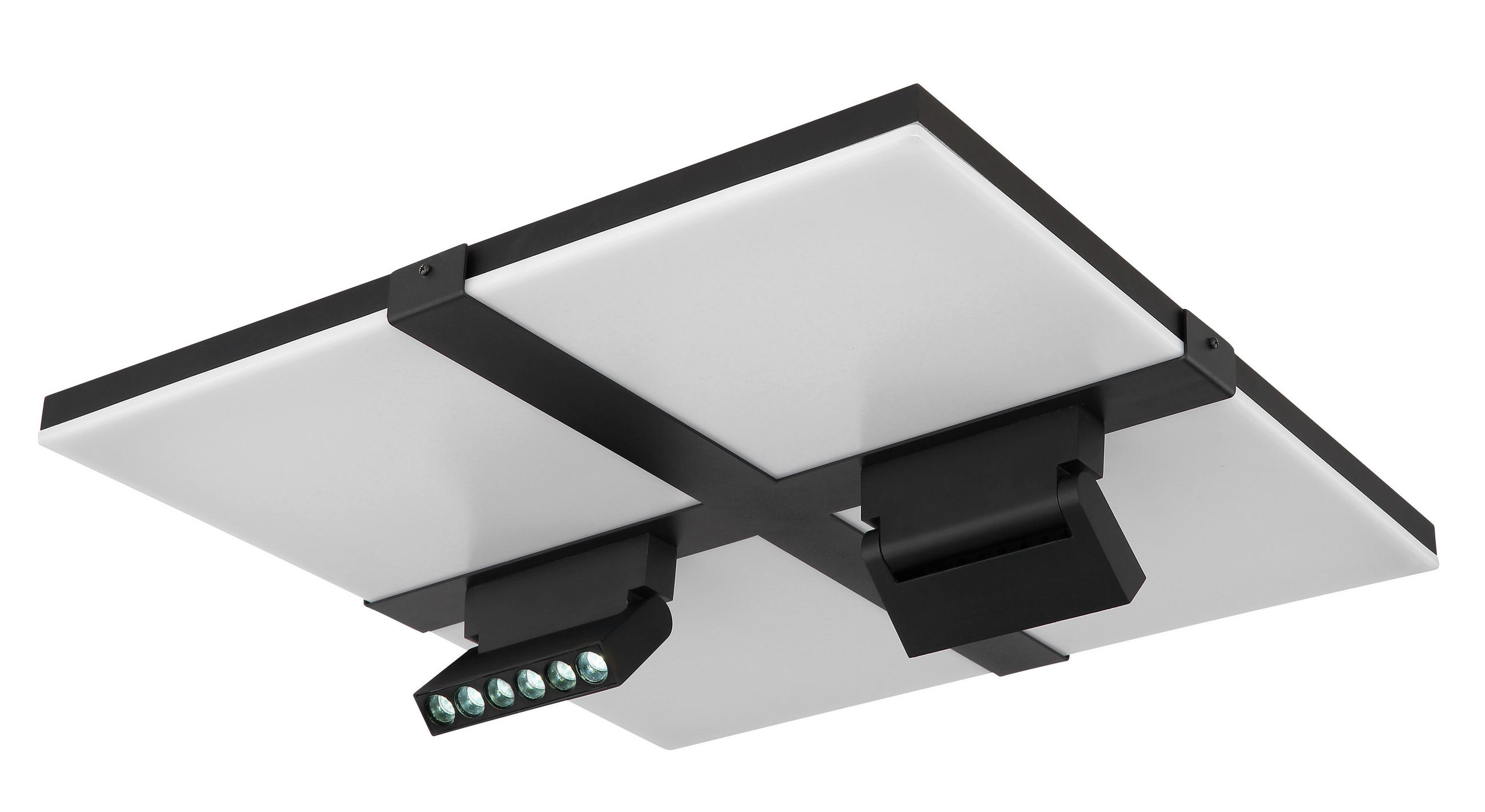 LED-DECKENLEUCHTE 30 W    45/45/16,1 cm  - Weiss/Opal, Design, Kunststoff/Metall (45/45/16,1cm) - Globo