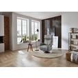 RELAXSESSEL in Leder Hellgrau  - Edelstahlfarben/Hellgrau, Design, Leder/Metall (78/112/85cm) - Cantus