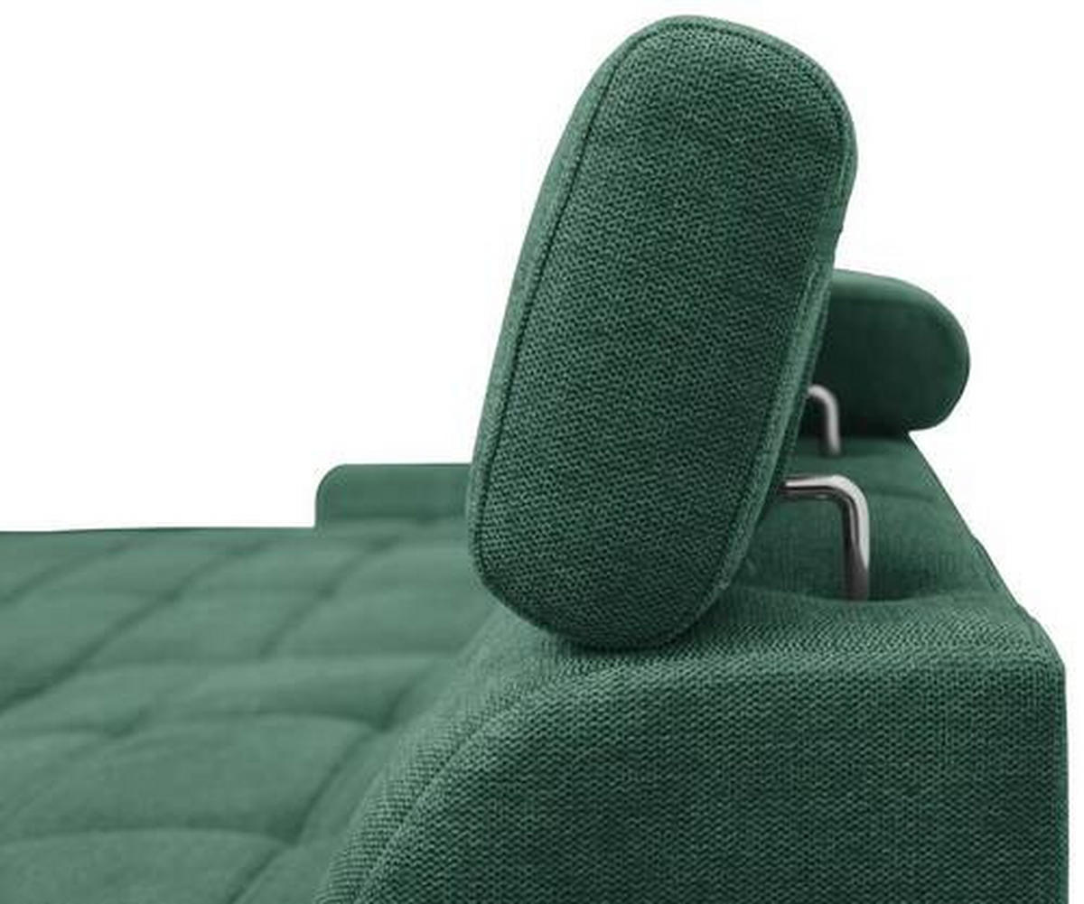 Wohnlandschaft inkl.Funktionen in Webstoff Türkis  - Türkis/Weiss, Lifestyle, Kunststoff/Textil (173/276cm) - Stylife