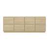 SIDEBOARD Japandi  in 220,5/82,5/41,5 cm  - Eichefarben, Design, Holzwerkstoff (220,5/82,5/41,5cm) - MID.YOU