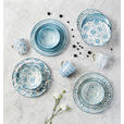 KOMBISERVICE 30-teilig  - Blau/Weiß, LIFESTYLE, Keramik - Novel