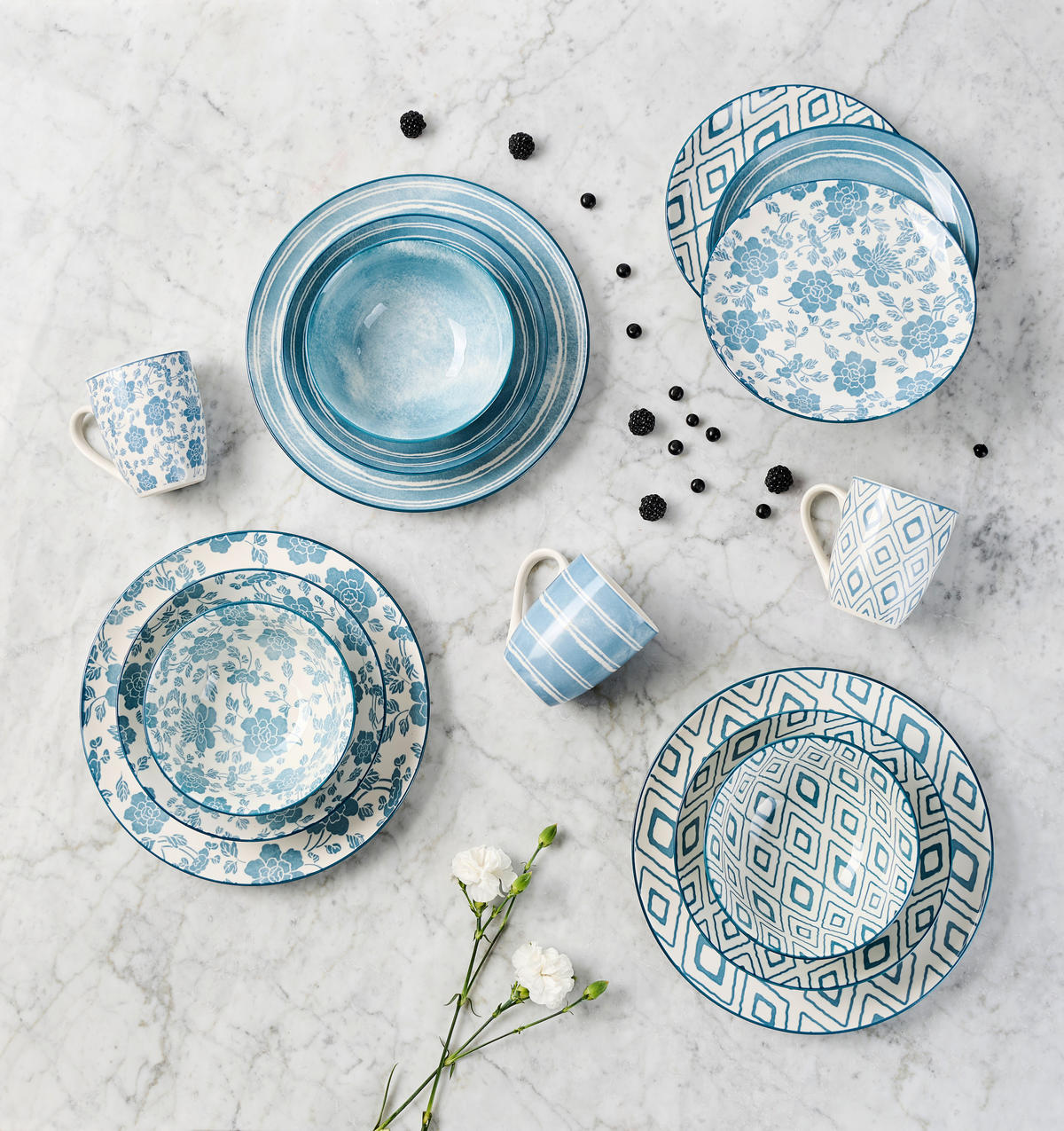 KOMBINOVANÁ SOUPRAVA 30dílné, porcelán keramika  - Lifestyle, keramika - Novel