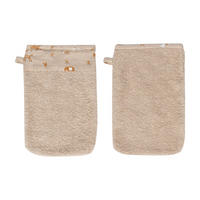 BABYWASCHHANDSCHUH  2-teilig  - Taupe, Basics, Textil (21.5/15/0.5cm) - Bebe Jou