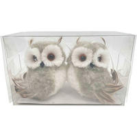 Bufniță Decorativă - multicolor, Lifestyle, plastic/textil (17/11/8cm) - X-Mas