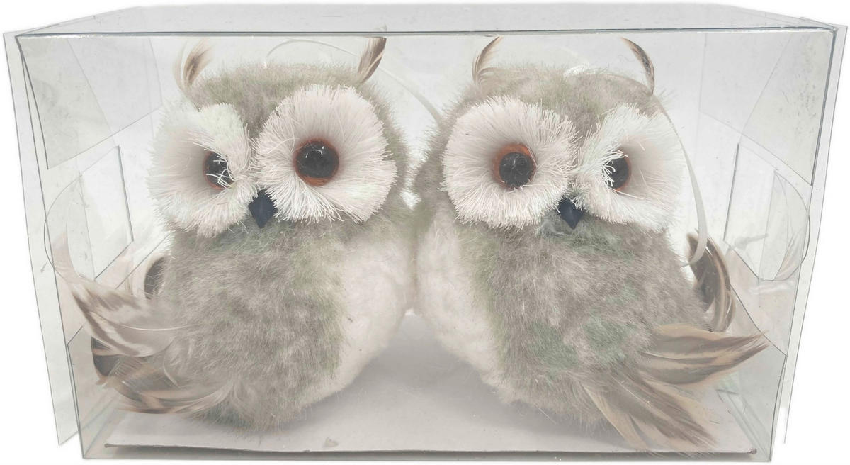 Bufniță Decorativă - multicolor, Lifestyle, plastic/textil (17/11/8cm) - X-Mas