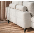 WOHNLANDSCHAFT Beige Chenille  - Beige/Schwarz, KONVENTIONELL, Textil/Metall (188/340/160cm) - Xora