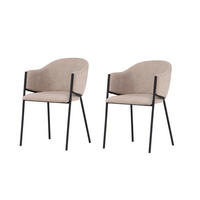 STUHL  in Stahl Metall, Textil  - Beige/Schwarz, MODERN, Textil/Metall (54/80/62cm) - Livetastic