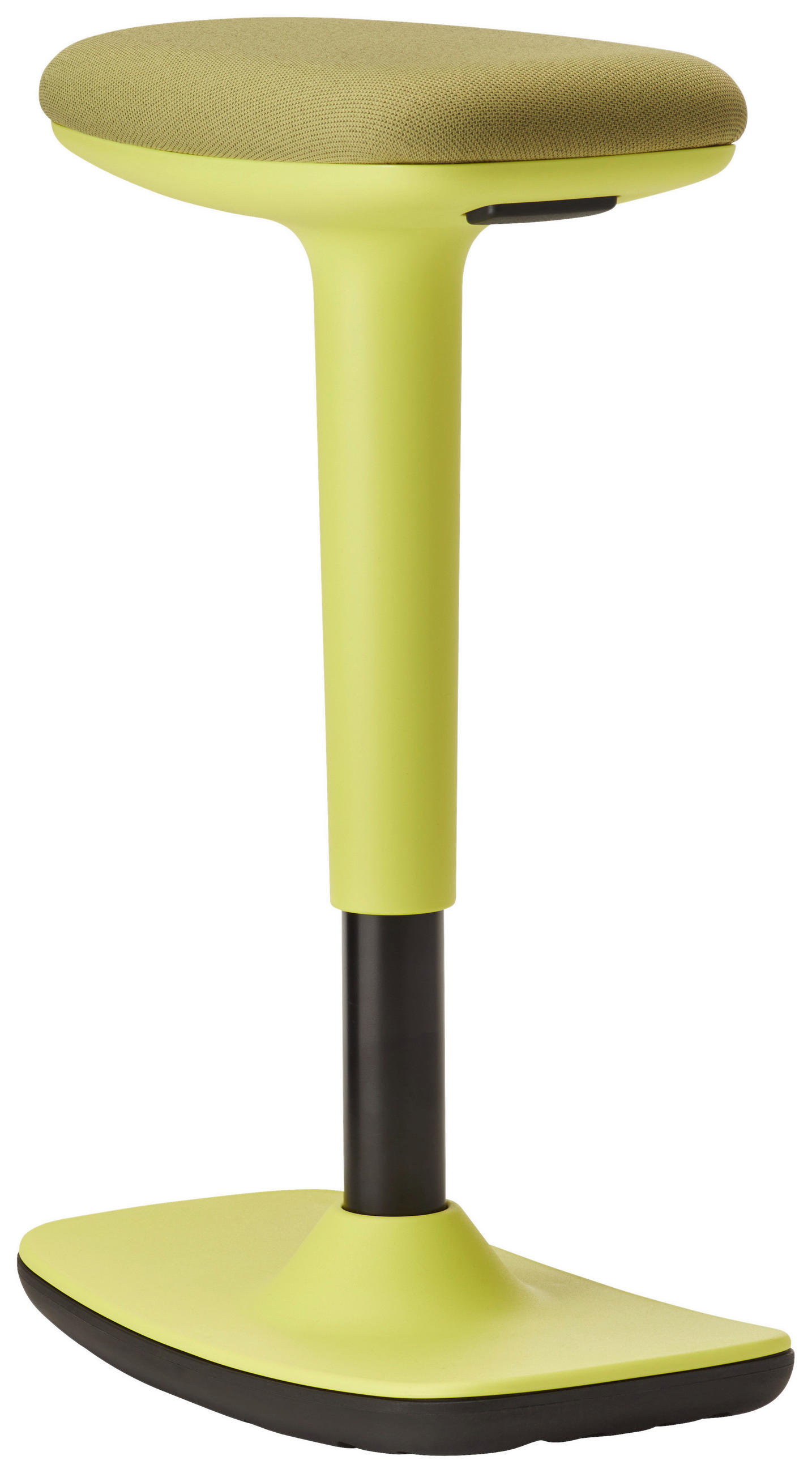 BÜROHOCKER Gelb, Schwarz  - Gelb/Schwarz, Basics, Kunststoff/Textil (44/25/50-75cm) - Dauphin