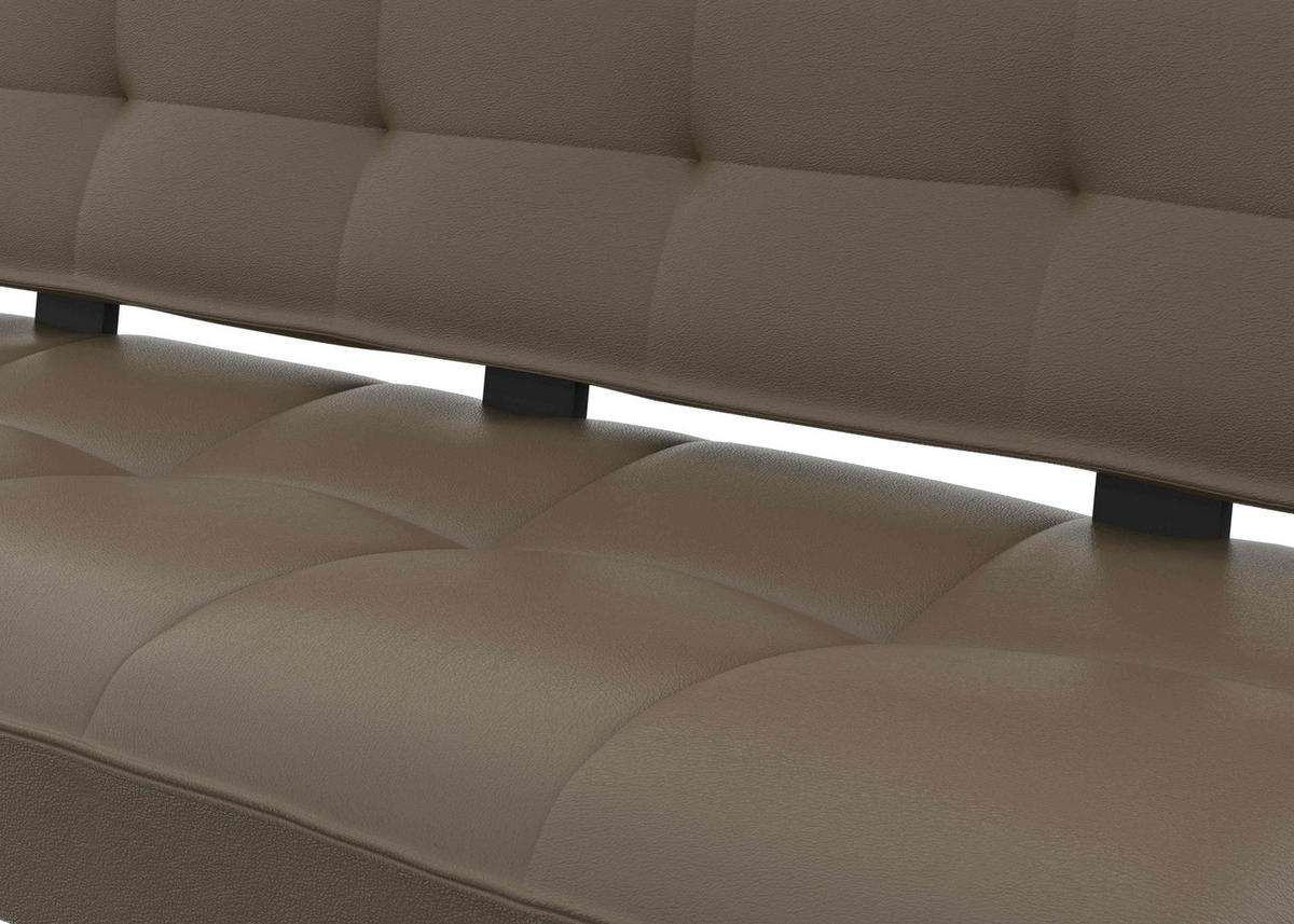 SITZBANK 165/88/66 cm Echtleder Grau  - Schwarz/Grau, Design, Leder/Metall (165/88/66cm) - Moderano