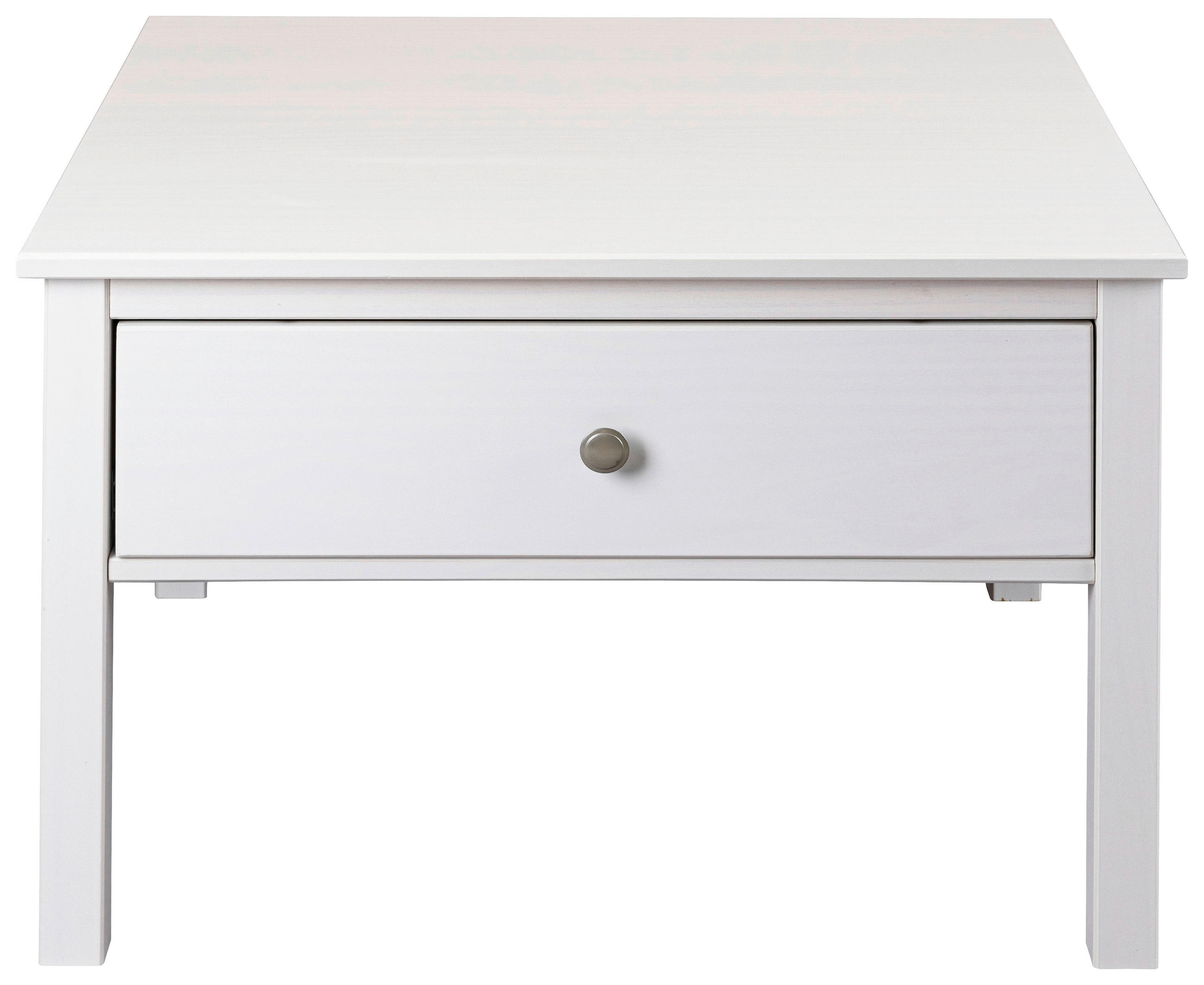 KLUBSKA MIZA, bela  - srebrne barve/bela, Design, kovina/les (70/70/47cm) - Livetastic