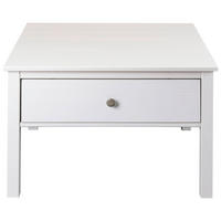 KLUBSKA MIZA, bela  - srebrne barve/bela, Design, kovina/les (70/70/47cm) - Livetastic