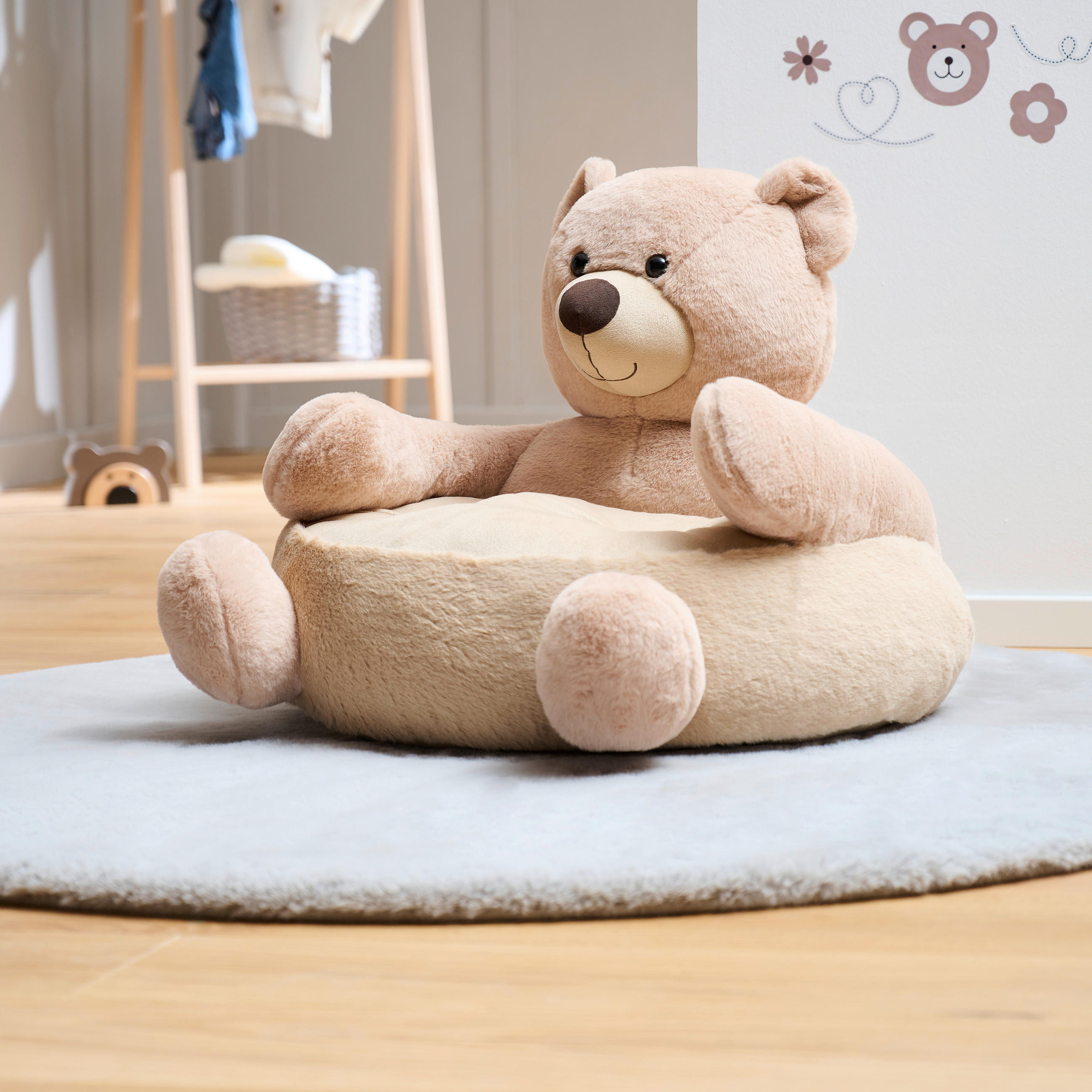 KINDERSESSEL - Beige, Basics, Textil (53/55/45cm) - Patinio