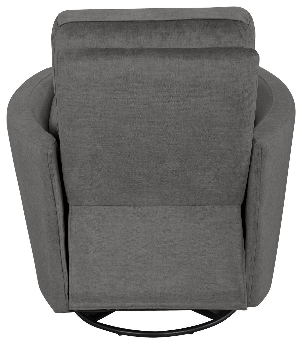 FERNSEHSESSEL  mit Zierkissen Webstoff Anthrazit  - Anthrazit/Schwarz, MODERN, Textil/Metall (91,4/101,6/96,5cm) - Livetastic