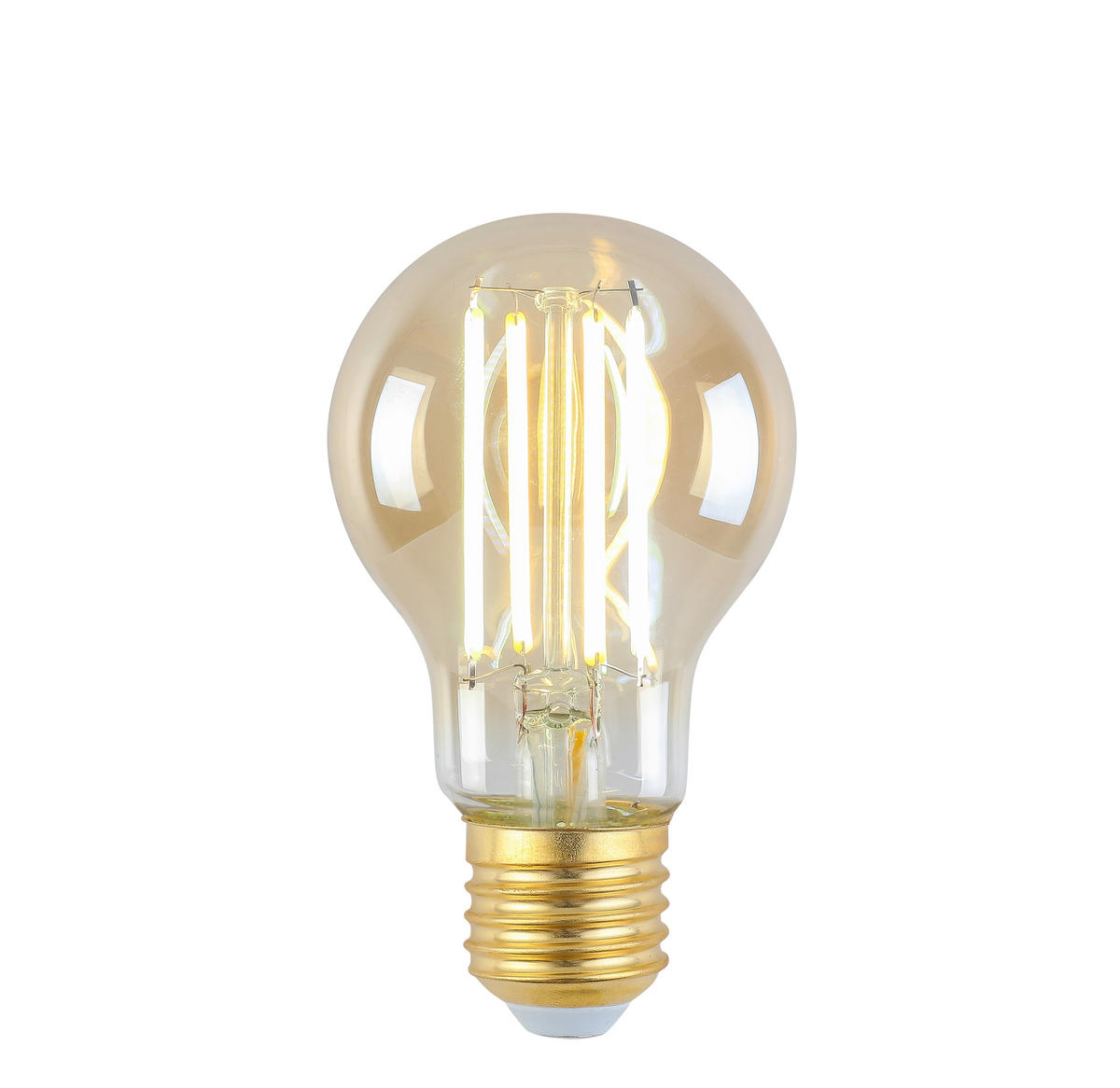 LED ŽIAROVKA E27 - jantárová, Lifestyle, kov/sklo (6/10,5cm) - Boxxx