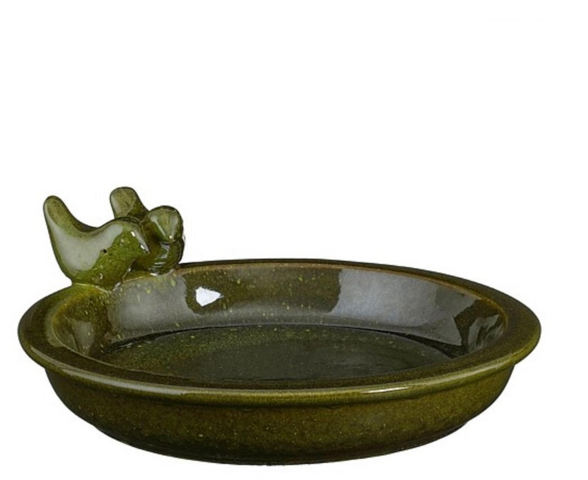 FÅGELBAD - mörkgrön, Basics, keramik (30/5cm)