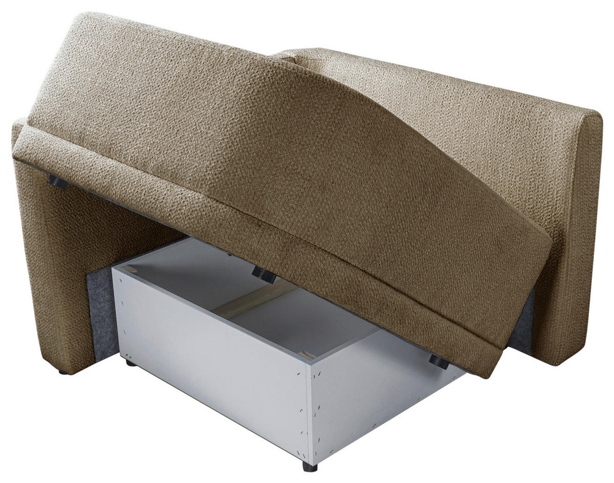 SOFA Struktur Goldbraun  - Goldbraun/Creme, Trend, Kunststoff/Textil (110/75/115cm) - Livetastic