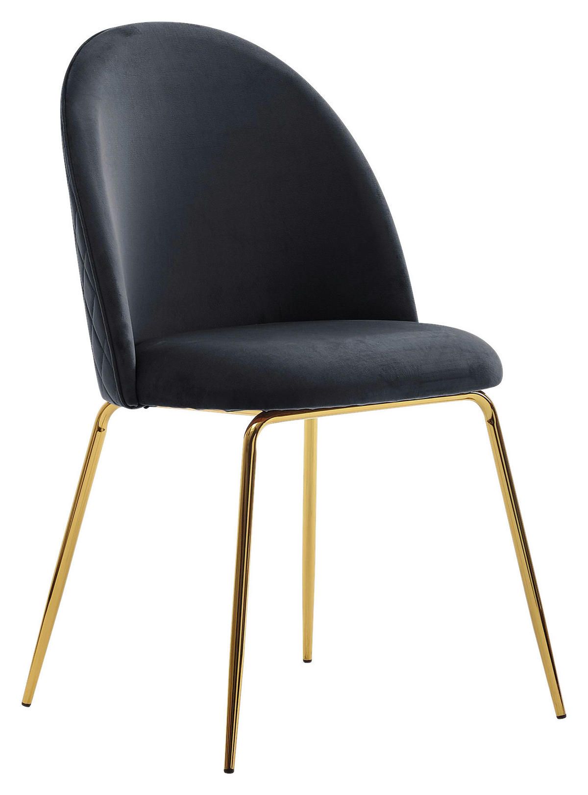 STOL, tekstil črna  - zlate barve/črna, Design, kovina/tekstil (53/86/50cm) - MID.YOU