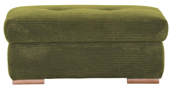 HOCKERBANK in Textil Dunkelgrün - Dunkelgrün/Eichefarben, KONVENTIONELL, Holz/Textil (103/45/71cm) - Carryhome
