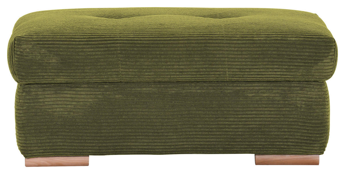 HOCKERBANK in Textil Dunkelgrün  - Dunkelgrün/Eichefarben, Konventionell, Holz/Textil (103/45/71cm) - Carryhome