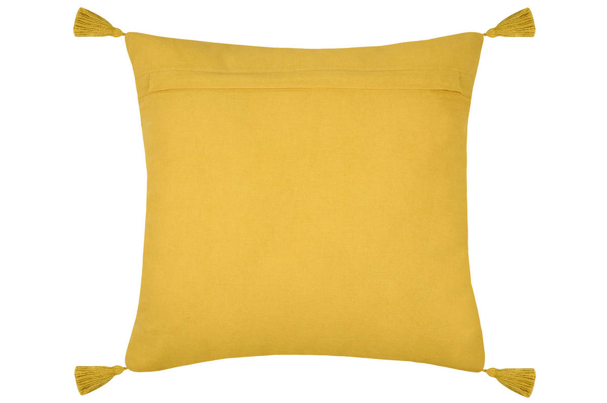 OKRASNA BLAZINA  YUKI    45/45 cm         - gorčično rumena, Konvencionalno, tekstil (45/45cm)