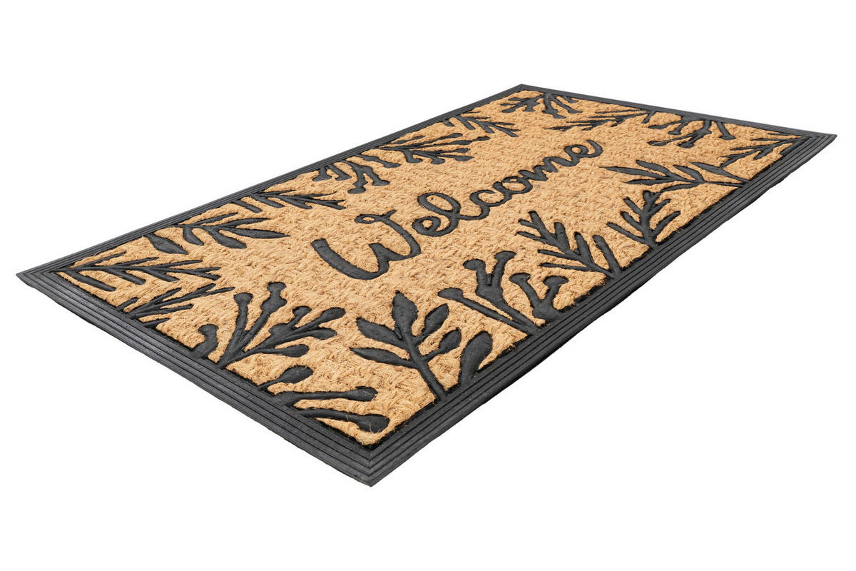 DVEŘNÍ ROHOŽKA, 45/75 cm světle hnědá - světle hnědá, Basics, textil/plast (45/75cm) - Kayoom