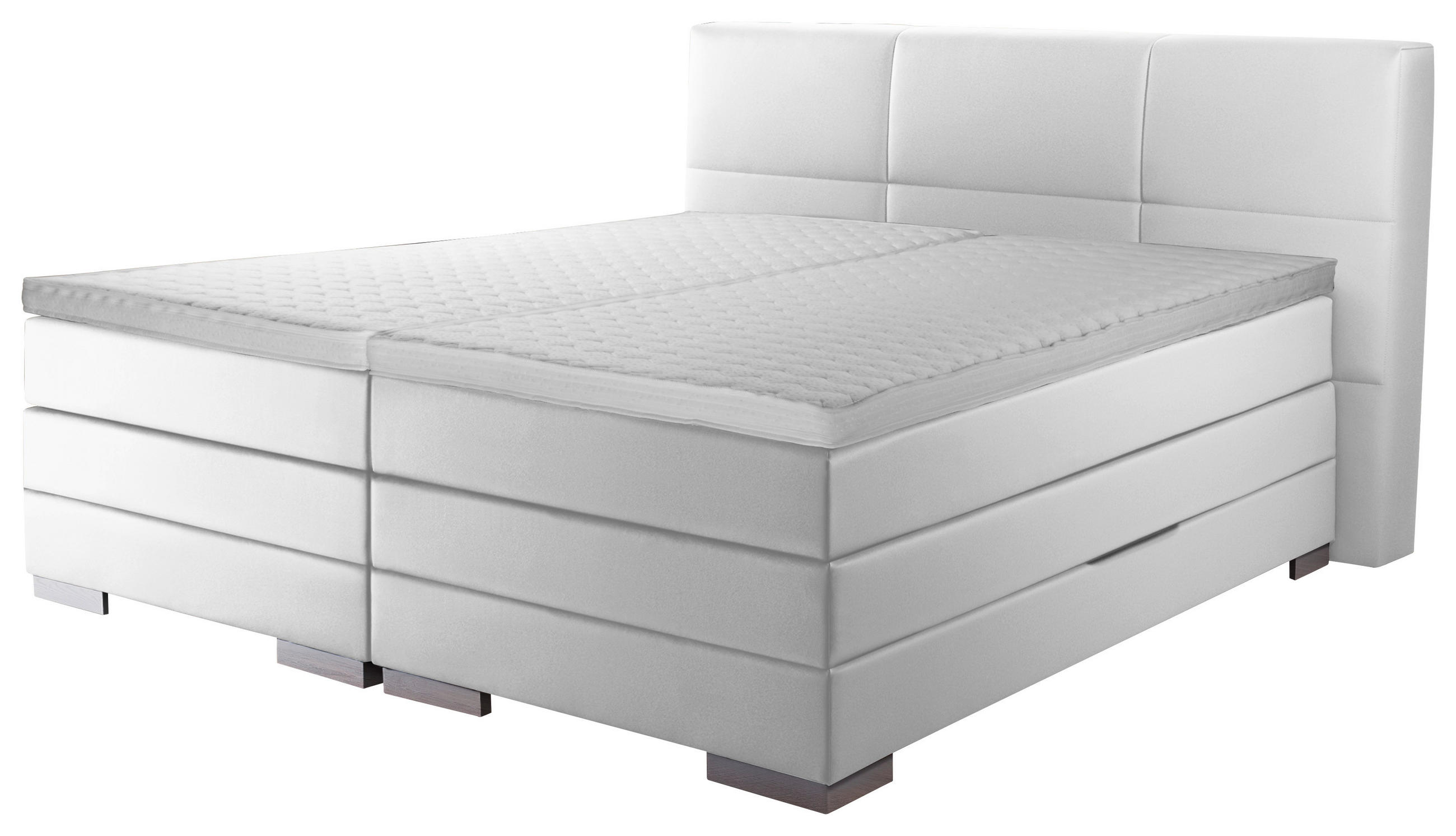 Boxspringbett 'prinz' H3 160/200 cm in Weiß