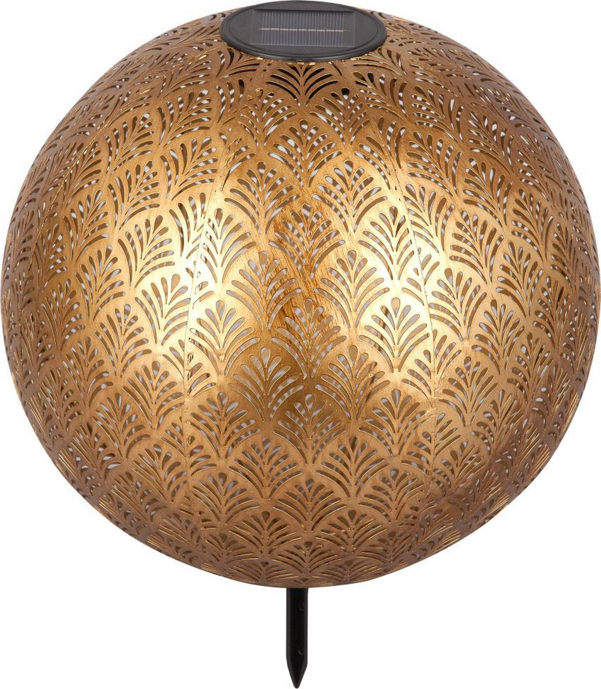SOLARLEUCHTE - Goldfarben, Design, Kunststoff/Metall (30cm) - Ambia Garden
