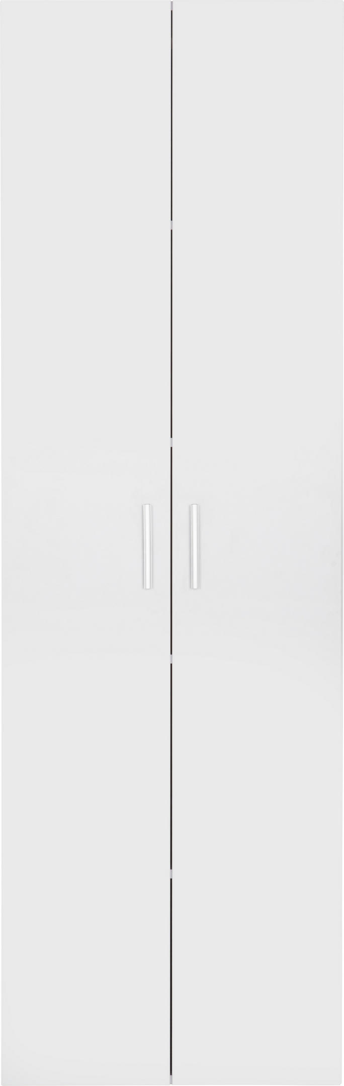 MEHRZWECKSCHRANK 60/192/33,6 cm  - Silberfarben/Weiß, Design, Holzwerkstoff (60/192/33,6cm) - Carryhome