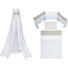 GITTERBETTSET 4-teilig Prinz - Blau/Weiß, Basics, Textil GITTERBETTSET 4-teilig Prinz - Blau/Weiß, Basics, Textil