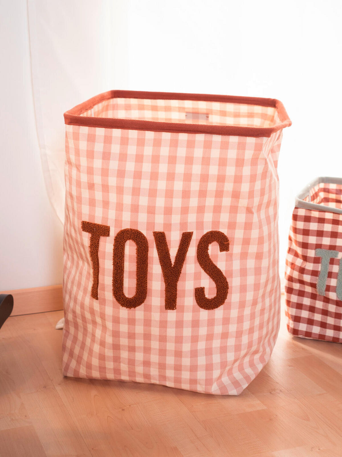 AUFBEWAHRUNGSBOX Vichy Korb Nude Rosa  - Rosa, KONVENTIONELL, Textil (35/35/50cm) - Childhome