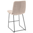 TRESENSTUHL in Taupe  - Taupe/Schwarz, Design, Textil/Metall (52/106/66cm) - Dieter Knoll