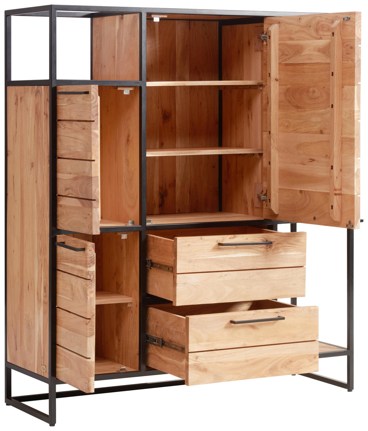 HIGHBOARD Urban Garden 2.0  in 128/145/42 cm  - Schwarz/Honig, Design, Holz/Metall (128/145/42cm) - MID.YOU